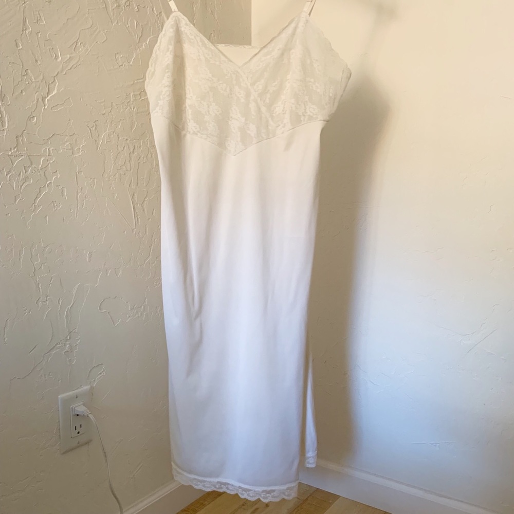 Vintage Lacy White Slip
